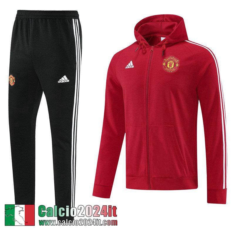 Manchester United Full Zip Giacca rosso Uomo 22 23 JK594