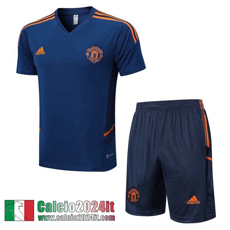 Manchester United Tute Calcio T Shirt blu Uomo 22 23 TG600