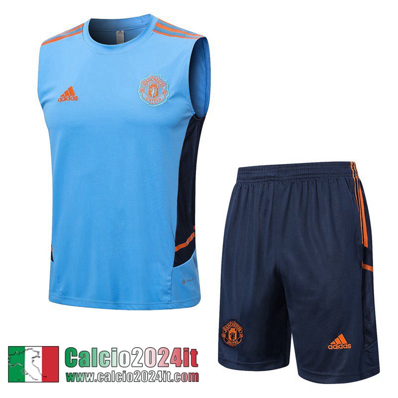 Manchester United Tute Calcio T Shirt cielo blu Uomo 22 23 TG605