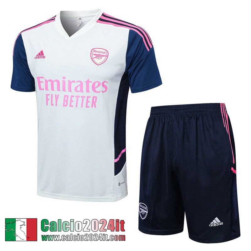 Arsenal Tute Calcio T Shirt Bianco Uomo 22 23 TG607