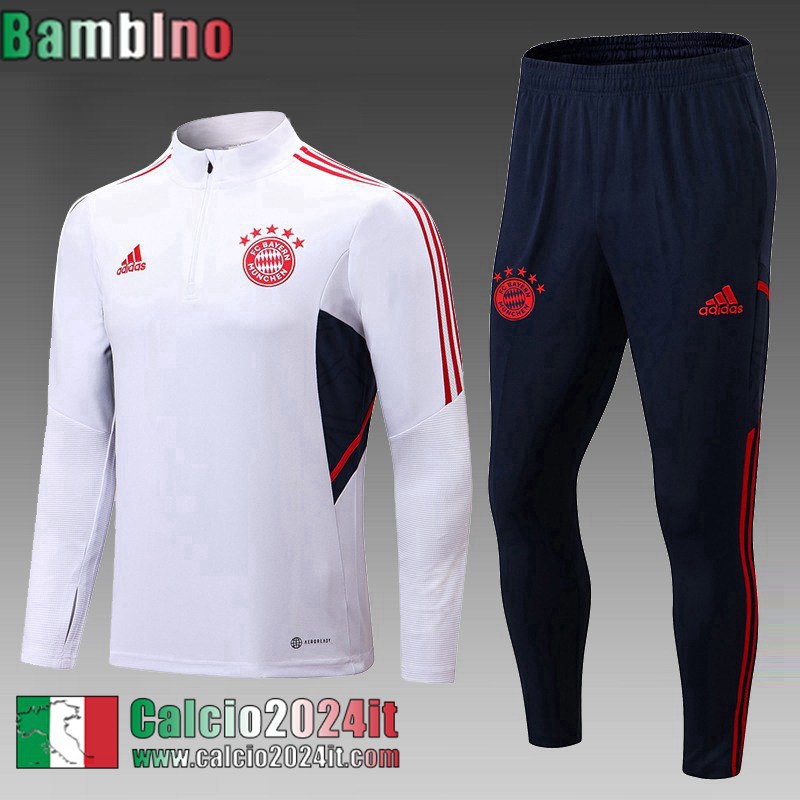 Bayern Monaco Tute Calcio Bianco Bambini 22 23 TK496