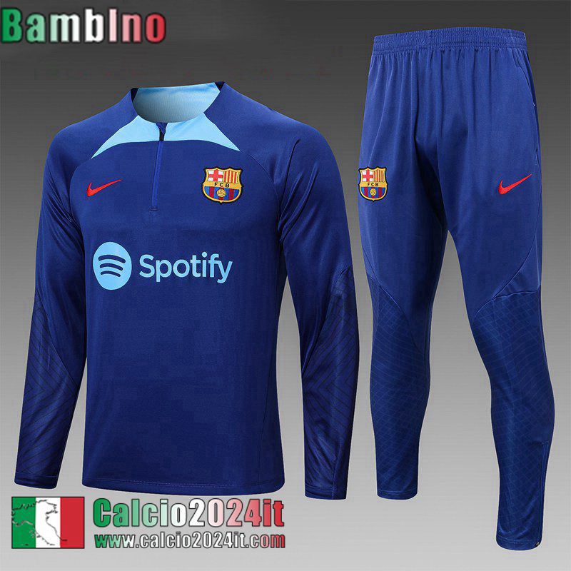 Barcellona Tute Calcio blu Bambini 22 23 TK510