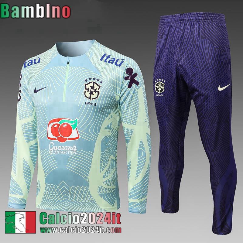 Brasile Tute Calcio verde Bambini 22 23 TK521