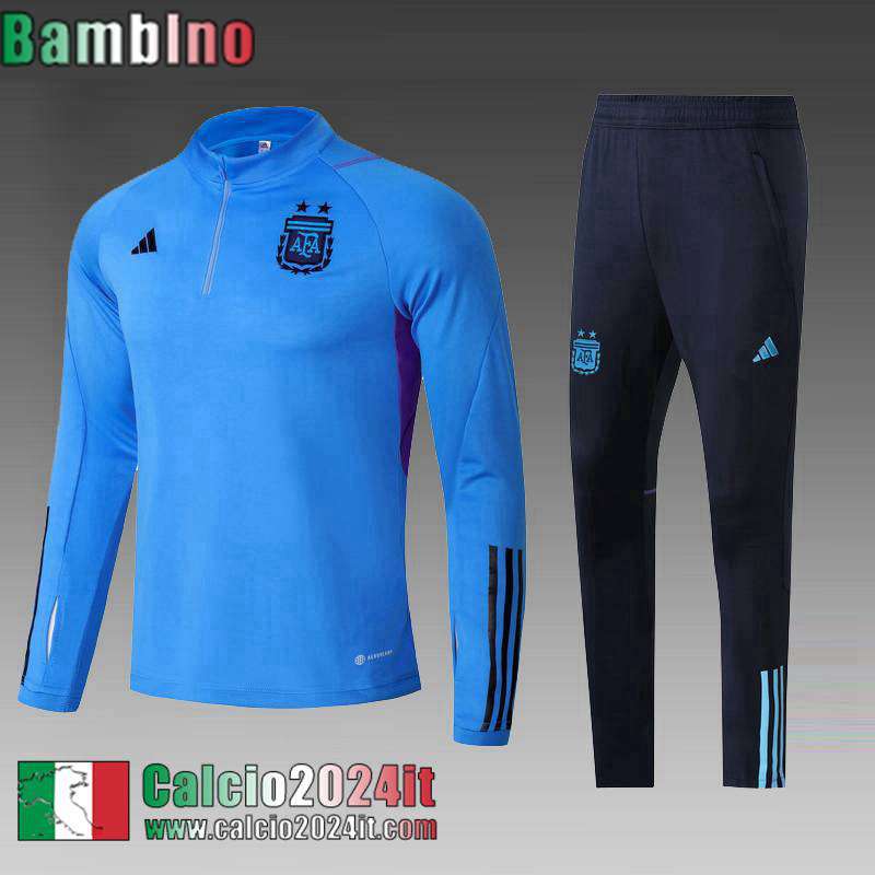 Argentina Tute Calcio blu Bambini 22 23 TK531