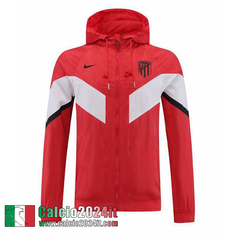 Atletico Madrid Giacca a vento Cappuccio rosso Uomo 22 23 WK223