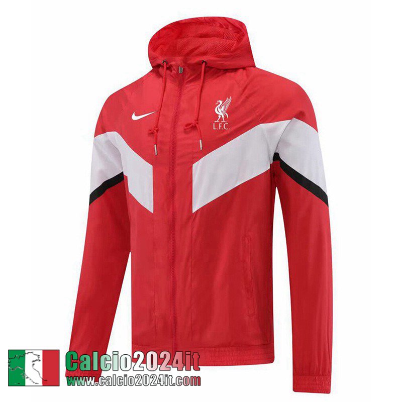 Liverpool Giacca a vento Cappuccio rosso Uomo 22 23 WK233