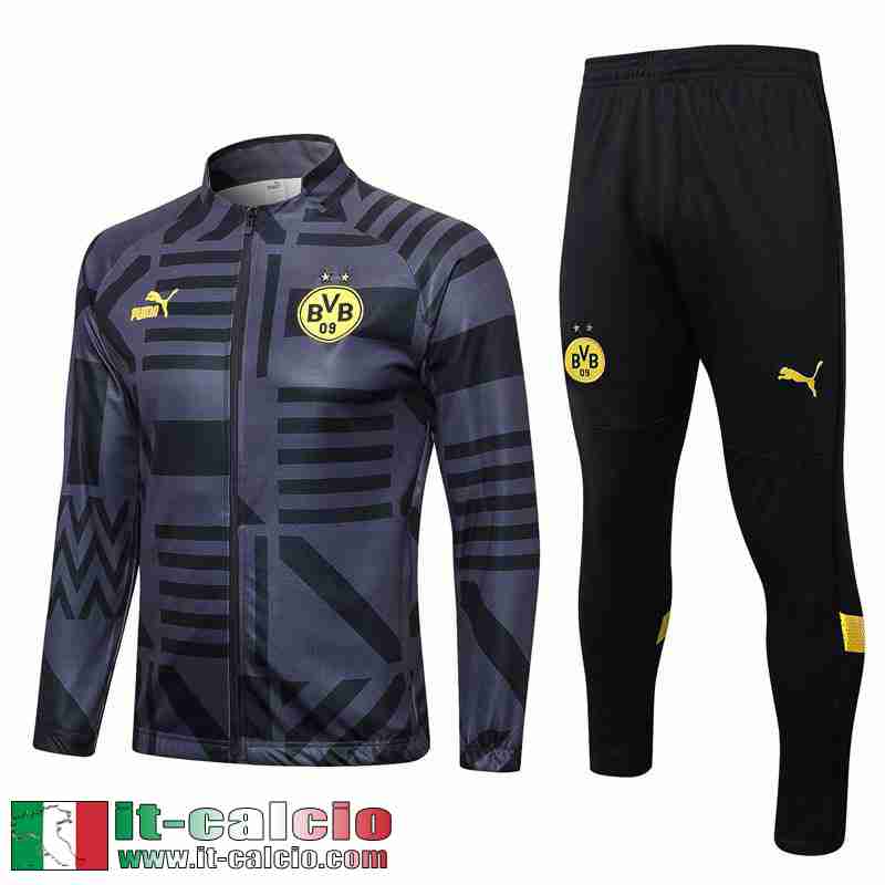 Full Zip Giacca Dortmund grigio nero Uomo 2022 2023 JK650