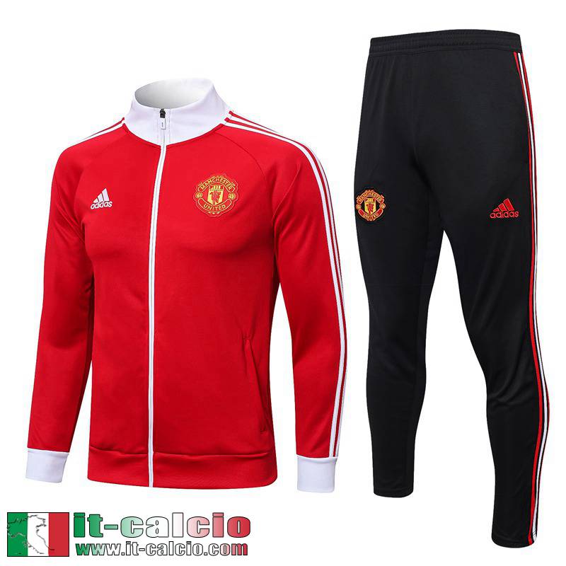 Full Zip Giacca Manchester United rosso Uomo 2022 2023 JK653