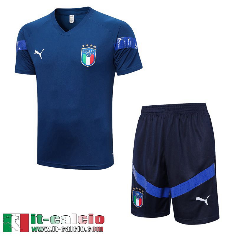 Tute Calcio T Shirt Italie blu navy Uomo 2022 2023 TG645