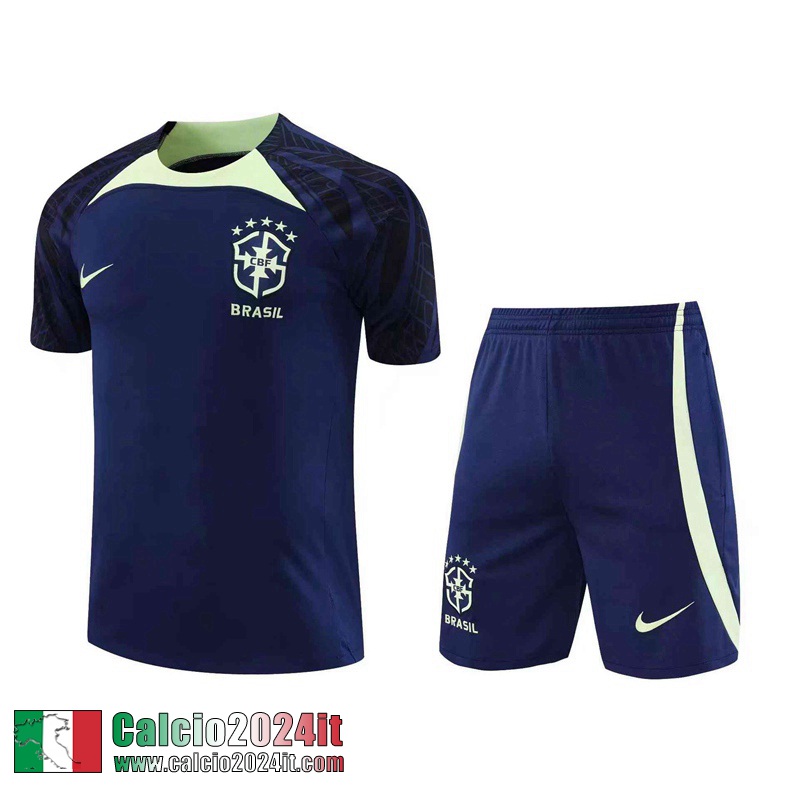 Tute Calcio T Shirt Bresil blu Uomo 2022 2023 TG652