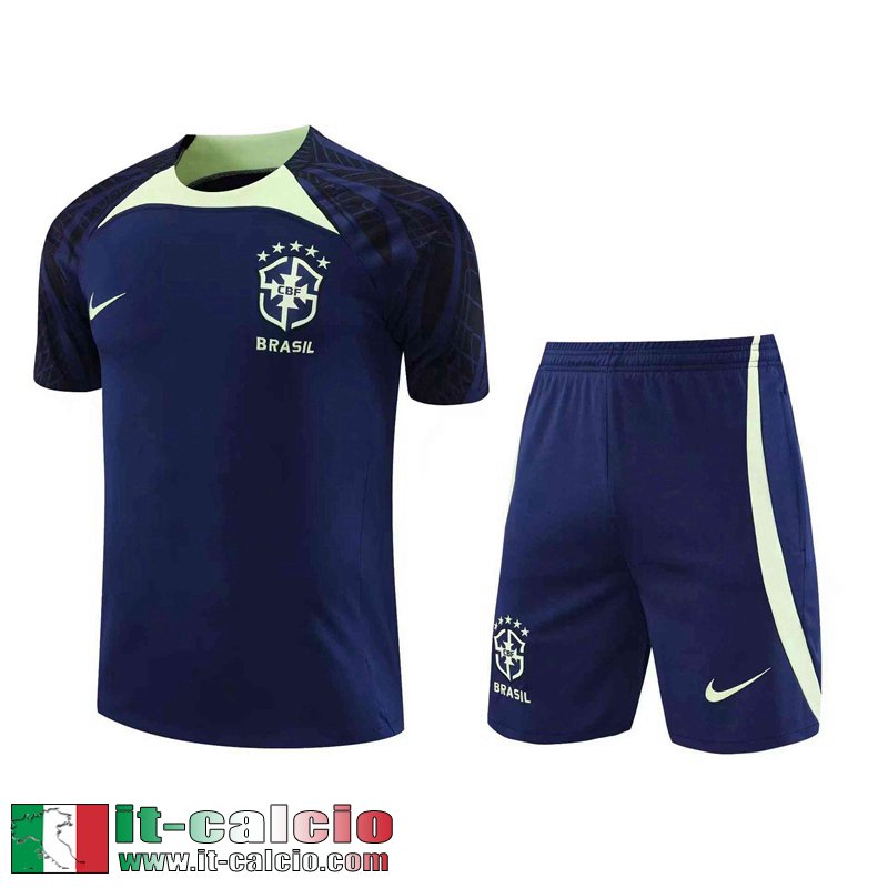 Tute Calcio T Shirt Bresil blu Uomo 2022 2023 TG652