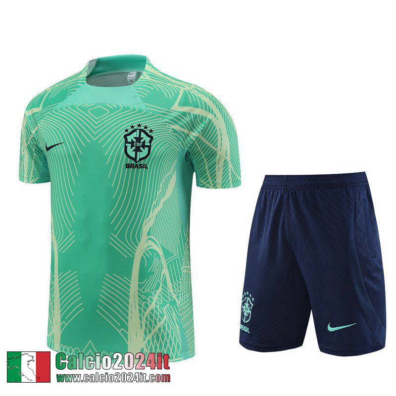 Tute Calcio T Shirt Bresil verde Uomo 2022 2023 TG657