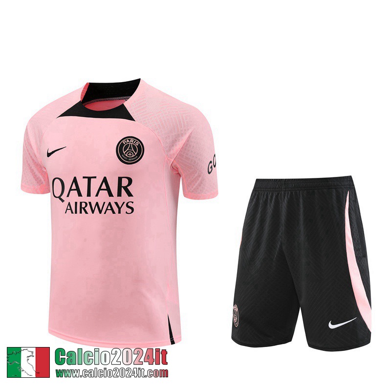 Tute Calcio T Shirt PSG rosa Uomo 2022 2023 TG660