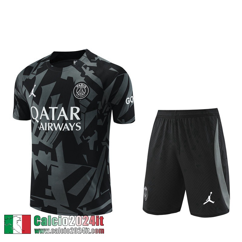 Tute Calcio T Shirt PSG grigio scuro Uomo 2022 2023 TG662