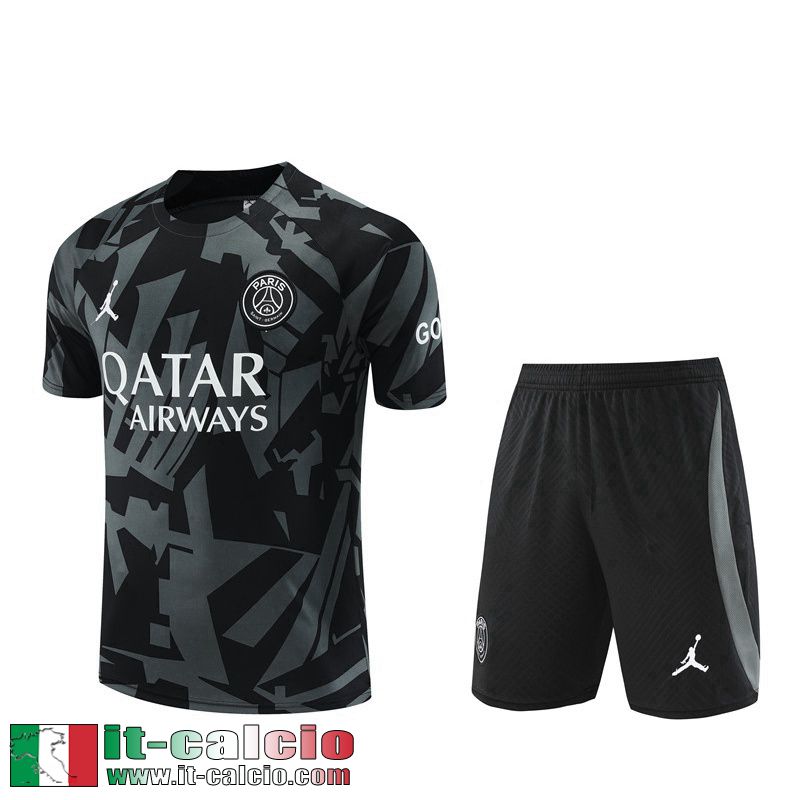 Tute Calcio T Shirt PSG grigio scuro Uomo 2022 2023 TG662