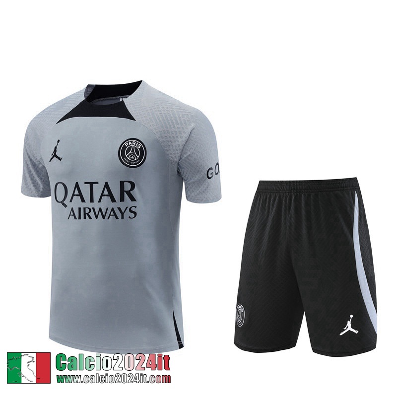 Tute Calcio T Shirt PSG grigio Uomo 2022 2023 TG663
