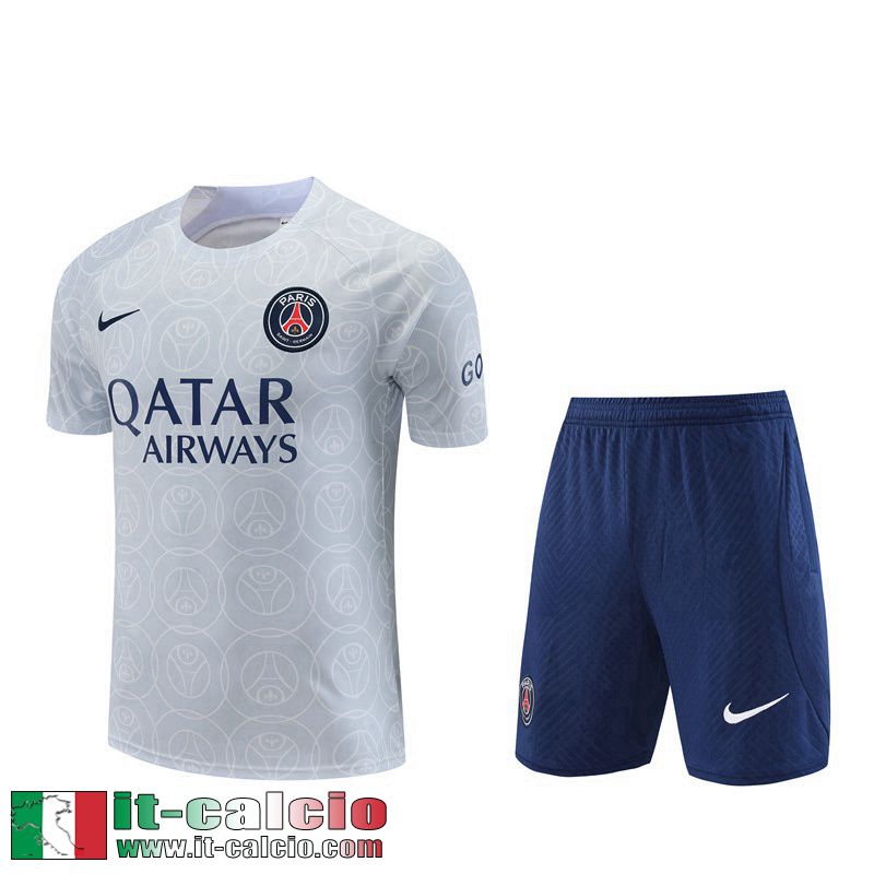 Tute Calcio T Shirt PSG grigio Uomo 2022 2023 TG664