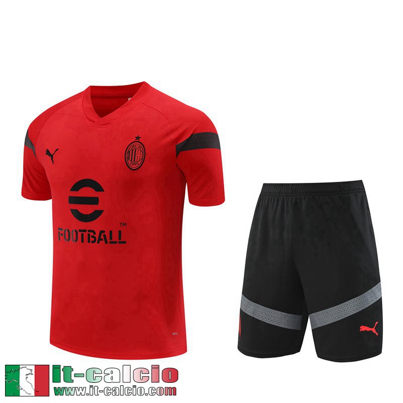 Tute Calcio T Shirt AC Milan rosso Uomo 2022 2023 TG667