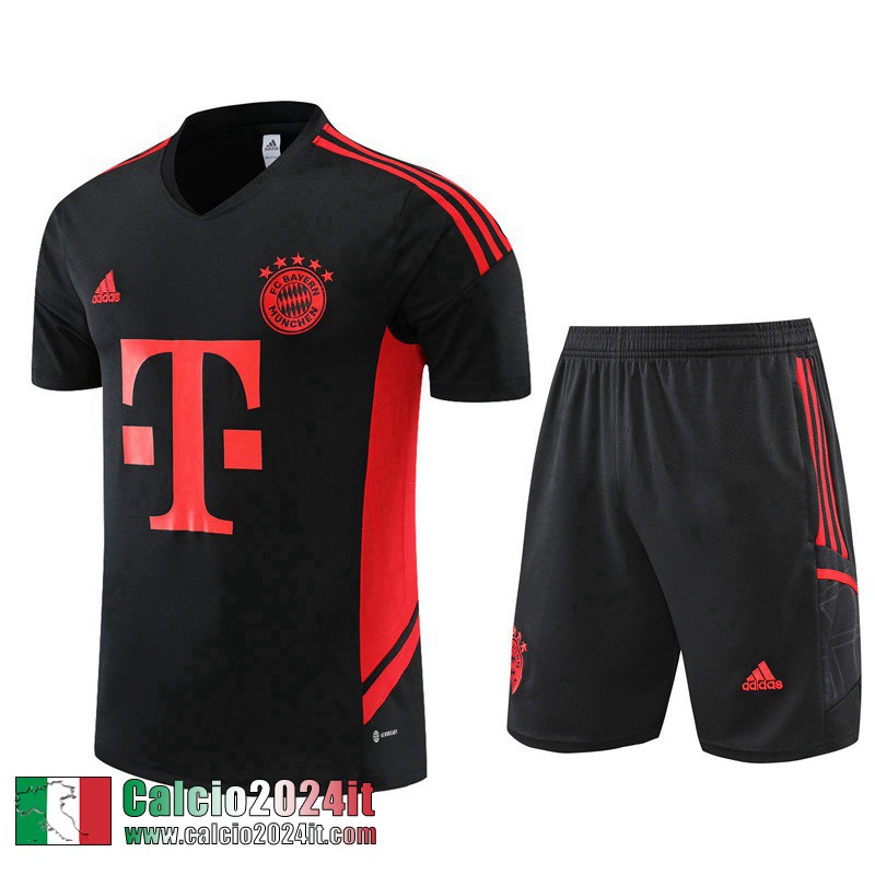 Tute Calcio T Shirt Bayern Munich nero Uomo 2022 2023 TG682