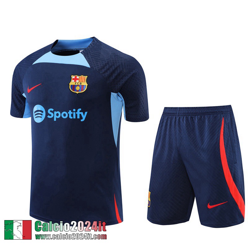 Tute Calcio T Shirt Barcelone blu navy Uomo 2022 2023 TG684