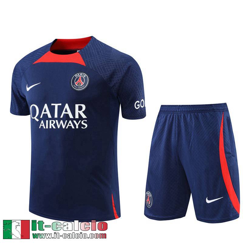 Tute Calcio T Shirt PSG blu navy Uomo 2022 2023 TG685