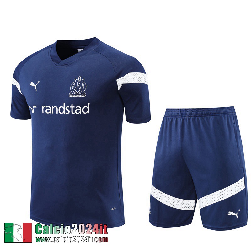 Tute Calcio T Shirt Marseille blu navy Uomo 2022 2023 TG686