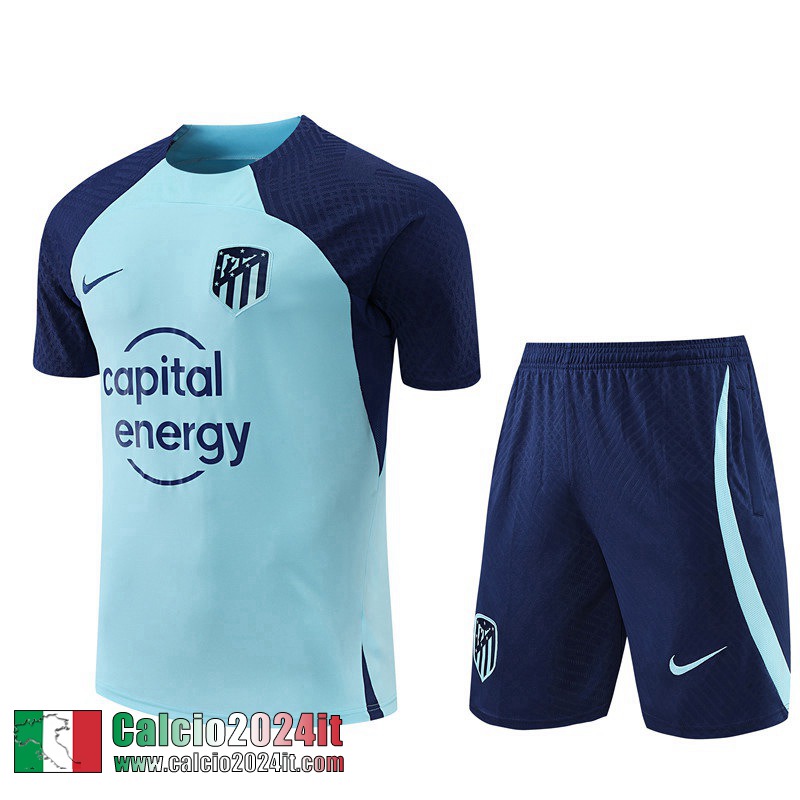 Tute Calcio T Shirt Atletico Madrid cielo blu Uomo 2022 2023 TG689