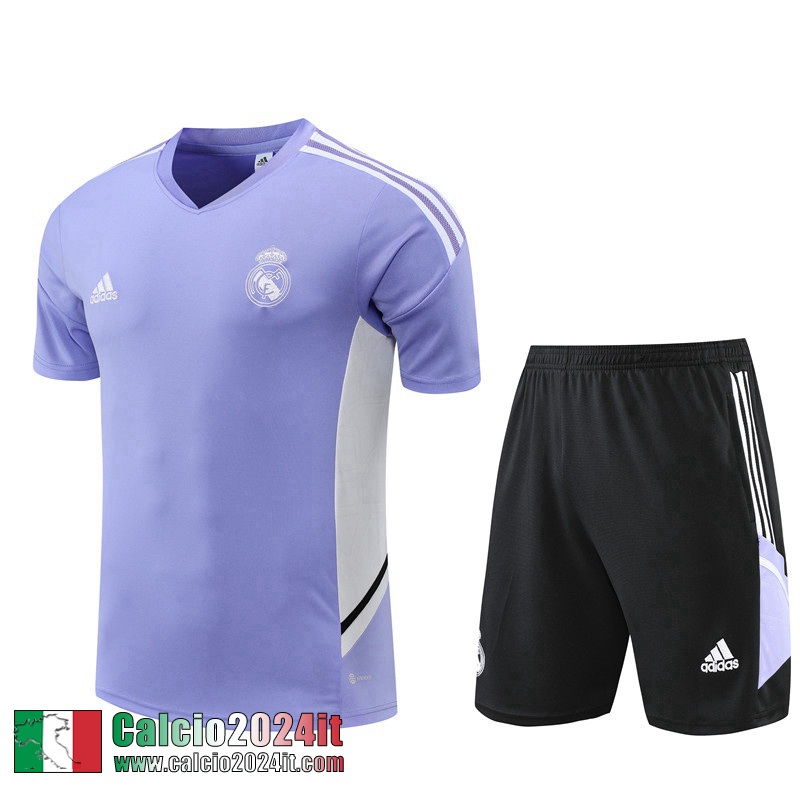 Tute Calcio T Shirt Real Madrid Viola Uomo 2022 2023 TG690