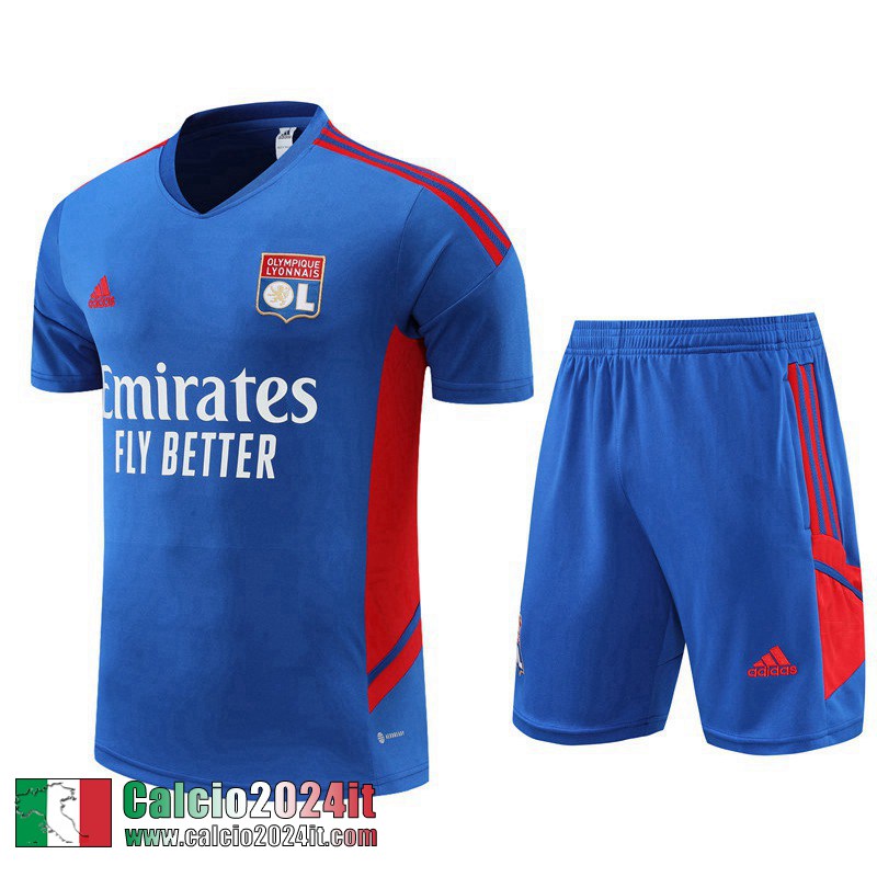 Tute Calcio T Shirt Lyon blu Uomo 2022 2023 TG691