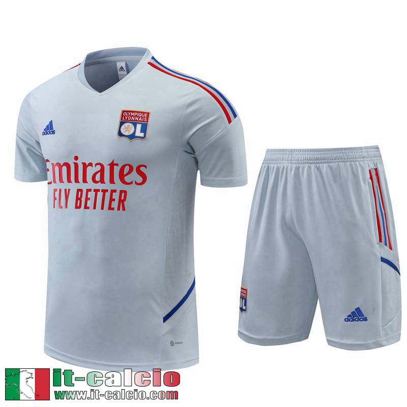 Tute Calcio T Shirt Lyon grigio Uomo 2022 2023 TG692