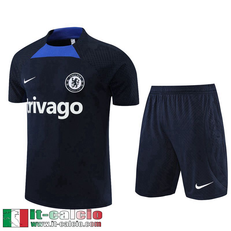 Tute Calcio T Shirt Chelsea nero Uomo 2022 2023 TG698