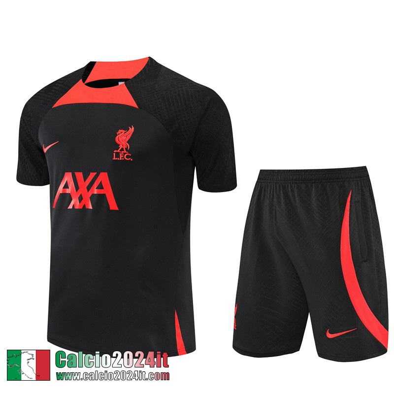 Tute Calcio T Shirt Liverpool nero Uomo 2022 2023 TG701