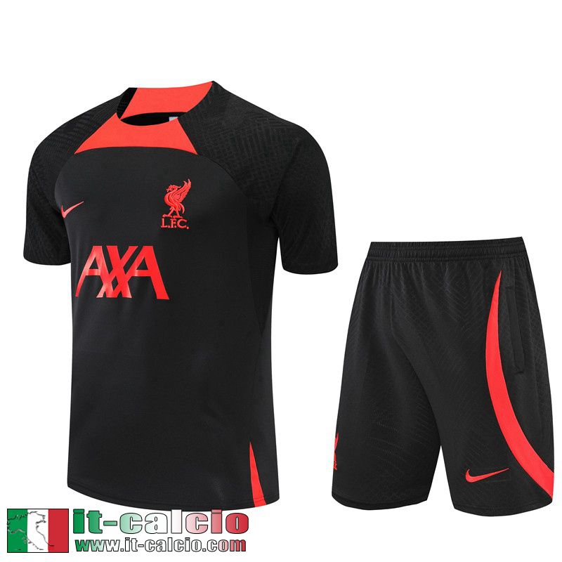 Tute Calcio T Shirt Liverpool nero Uomo 2022 2023 TG701