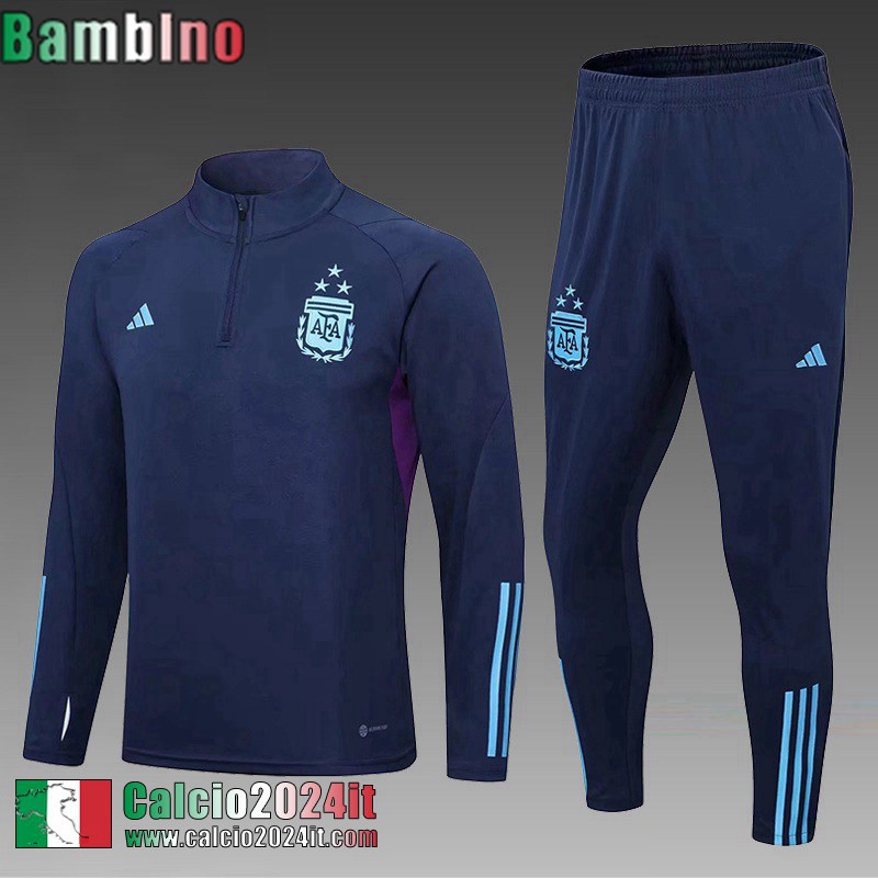 Tute Calcio Argentine blu navy Bambini 2022 2023 TK532
