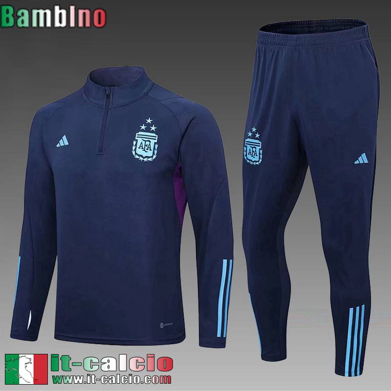 Tute Calcio Argentine blu navy Bambini 2022 2023 TK532