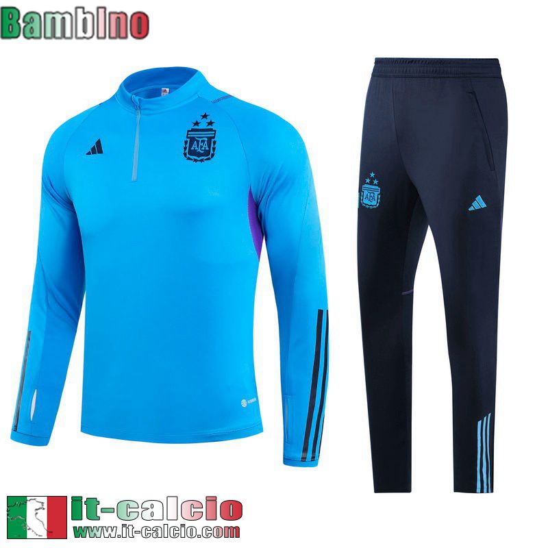 Tute Calcio Argentine blu Bambini 2022 2023 TK541