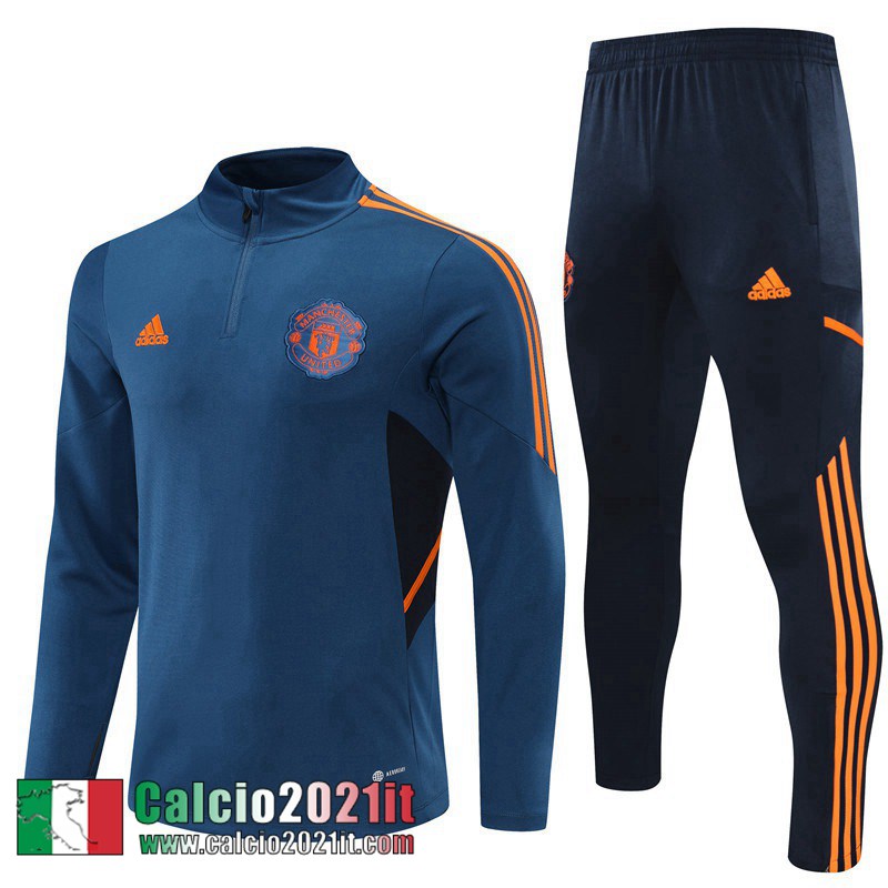 Manchester United Full Zip Giacca blu Uomo 2022 2023 JK320