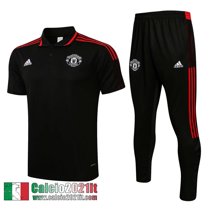 Manchester United Polo Nero Uomo 2021 2022 PL293