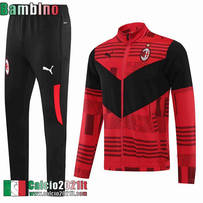 AC Milan Full Zip Giacca rosso Bambino 2022 2023 TK241