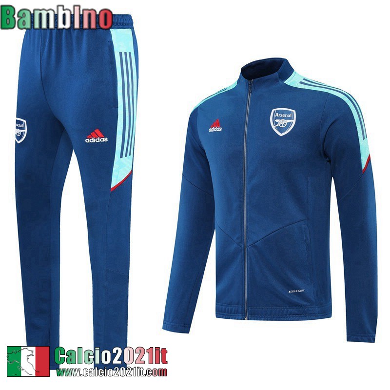 Arsenal Full Zip Giacca blu Bambino 2022 2023 TK242