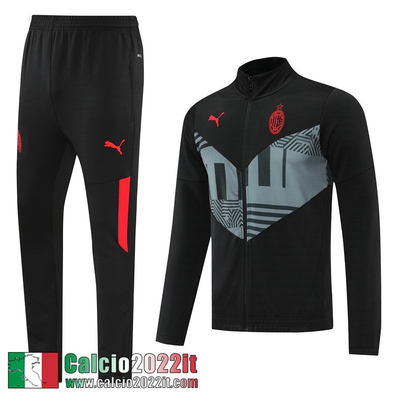 AC Milan Full Zip Giacca grigio scuro Uomo 2022 2023 JK327