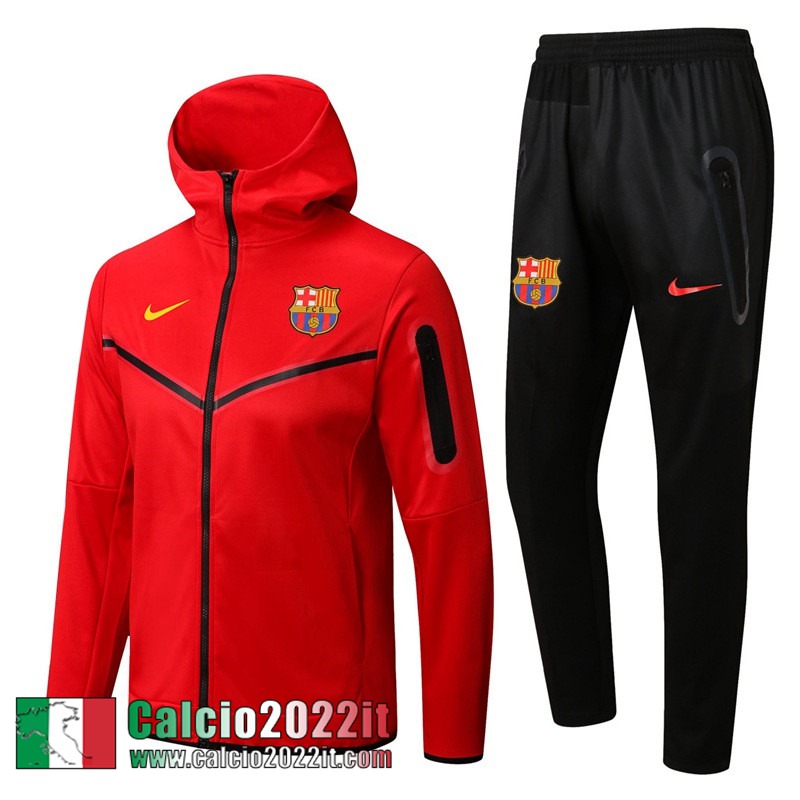 Barcellona Full Zip Hoodie - Giacca rosso Uomo 2022 2023 JK342