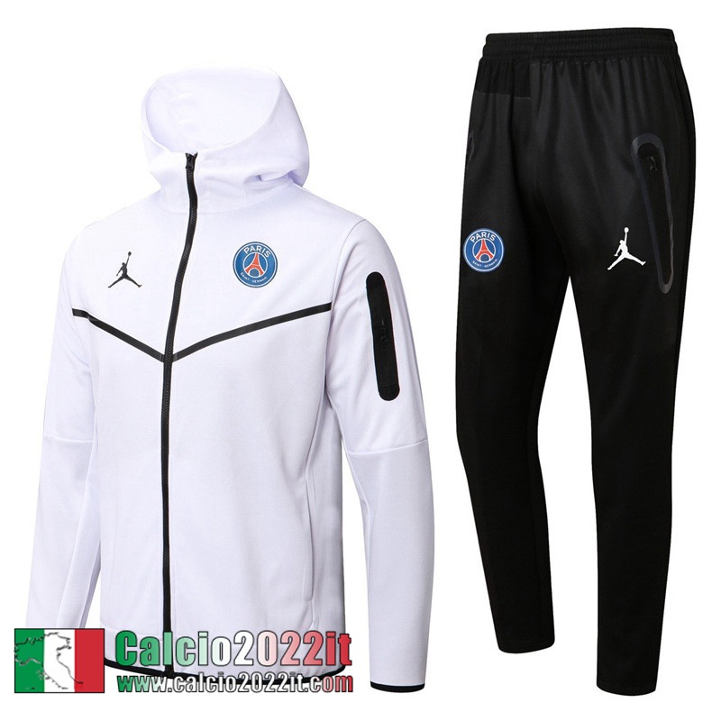 PSG Full Zip Hoodie - Giacca Bianco Uomo 2022 2023 JK347