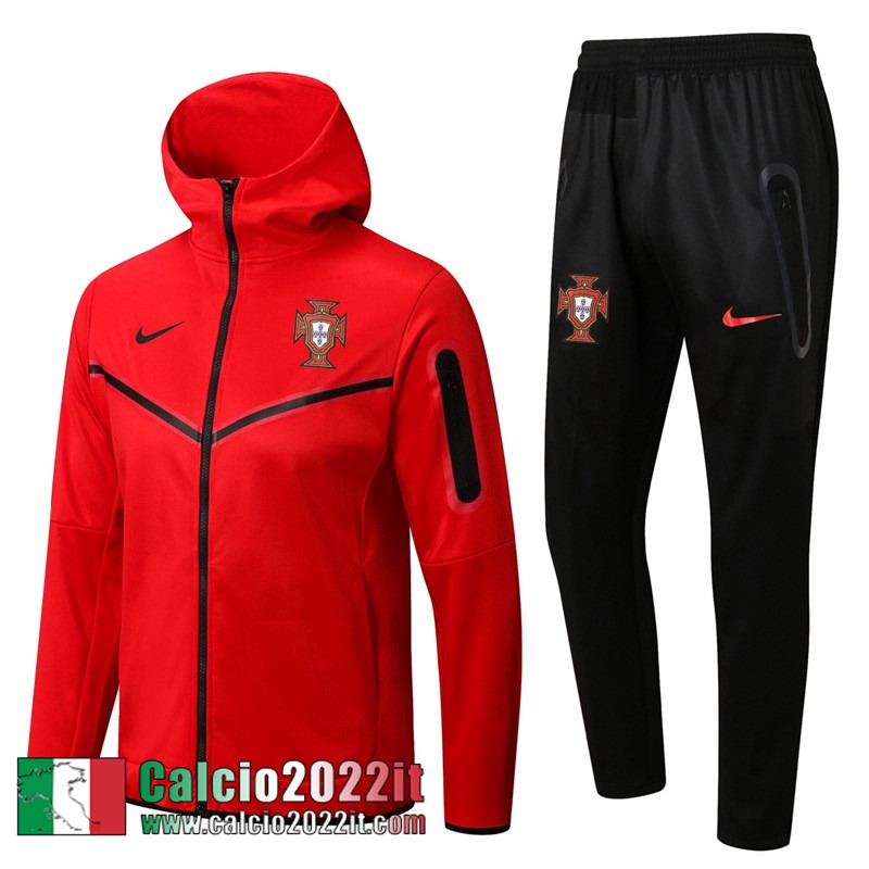 Portogallo Full Zip Hoodie - Giacca rosso Uomo 2022 2023 JK350