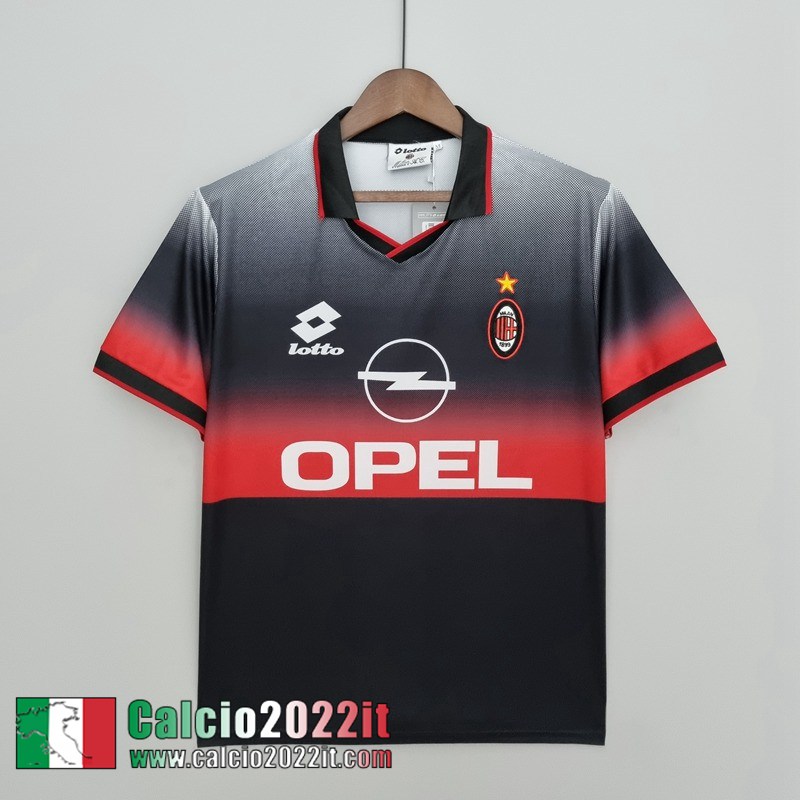 AC Milan Maglia Calcio Nero Uomo 95 96 FG104