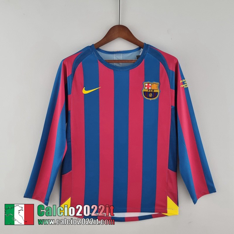 Barcellona Maglia Calcio Prima Manica lunga Uomo 05 06 FG112