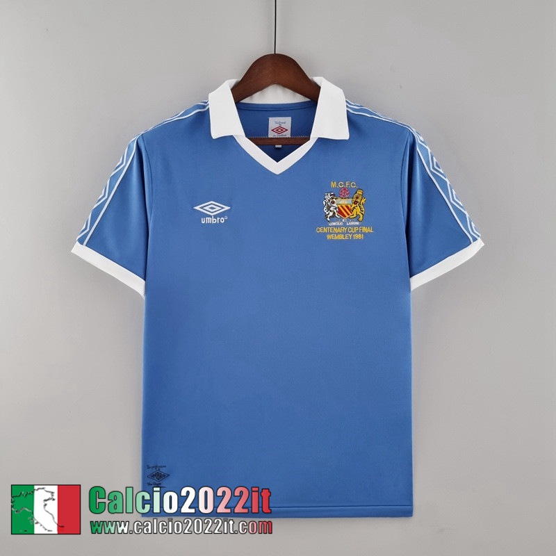 Manchester City Maglia Calcio Prima Uomo 81 82 FG130