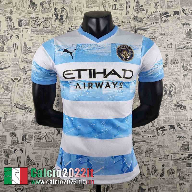 Manchester City T-Shirt bianco blu Uomo 2022 2023 PL362