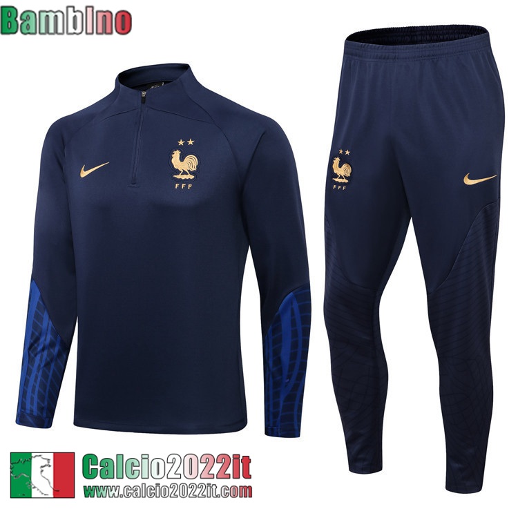 Francia Tute Calcio blu Bambini 2022 2023 TK272