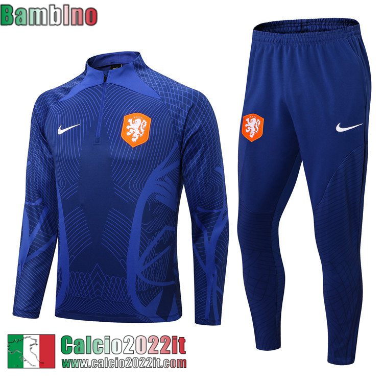Olanda Tute Calcio blu Bambini 2022 2023 TK277